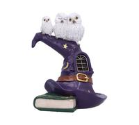 Animals & Nature Owl Witch LED Hat Sculpture 18.3cm | Figurines | Acotis - Resin