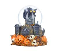 Animals & Nature Pumpkin Patch Halloween Cat Snow Globe 15.4cm | Snow Globes - Resin