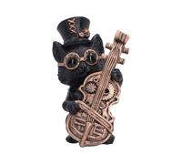 Animals & Nature Steampunk Black Cat Playing Cello Figurine 10cm | Figurines