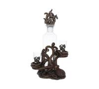 Animals & Nature Tentacle Temptation Octopus Squid Bottle and Shot Glass - Bronze