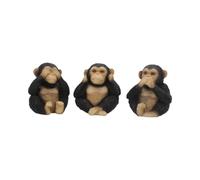 Animals & Nature Three Wise Chimps 8cm | Figurines | Acotis - Resin