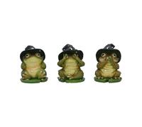 Animals & Nature Three Wise Wizard Toad Figurines | Acotis - Resin