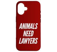 Animals Need Lawyers Funny Vegan No Meat Vegetarian Humor Case for iPhone 16