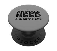 Animals Need Lawyers Funny Vegan No Meat Vegetarian Humor PopSockets Adhesive PopGrip