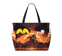 Animals of the African Savannah Multifunctional Beach Travel Bag Multi Pocket Fashionable Design Suitable for Various Outdoor Venues