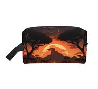 Animals of The African Savannah Multifunctional Travel Toiletry Bag Daily and Fitness Storage Bag for Cosmetics Stationery and More