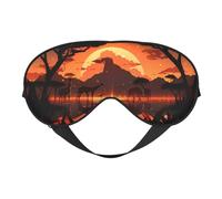 Animals of The African Savannah Prints Double-Sided Eye Mask Adjustable Design Light-Blocking and Breathable Suitable for Rest and Travel.