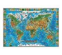 Animals of the World kids wall map laminated