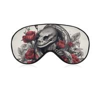 Animals on Flowers Sleep Mask with Adjustable Strap, Comfortable & Soft Eye Mask for Sleeping Light Blocking, Lightweight & Breathable Eye Cover for Men Women