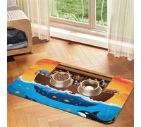 Animals On Noah's Ark for Absorbent PU Leather Pet Feeding Mat