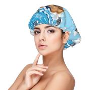 Animals on Noah's Ark Satin Bonnet Silk Bonnet for Sleeping, Double Layer Adjustable Elastic Hair Bonnet Night Sleep Cap for Women Curly Hair Black