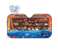 Animals On Noah'S Ark2 Car Windshield Sun Cover Water Protection Sun Shade Uv Windscreen Covers For Hatchbacks Suv Automotive 76x140cm