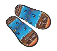 Animals On Noah'S Ark2 Pattern Fuzzy Slippers Unisex Home Slippers Casual Slipper For Bathroom Pools Party L