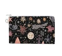 Animals On The Field Coin Purses with Zipper, Personalized Zero Wallet for Shopping, Small Makeup Pouches Bag for Travel, Card Organizer Case, Portable Canvas Change Purses