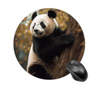 Animals on Tree Mouse Pad Round Laptop Mouse Mat Cute Computer Mousepad Keyboard Pad Non-Slip Desk Pads for Gaming Office Work Home