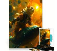 Animals Out Space Adults 1000 Piece Jigsaw Puzzle Memory Fun Game Clean Cut Sturdy Components Unique Gift for Stress Relief (50x75cm)