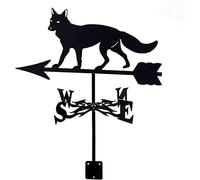 Animals Outdoor Metal Vane Stainless Steel Wind Vane Fox Wind Spinner Wind Vane Direction Wind Speed Direction Indicator for Garden Decorations