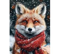 Animals Paint by Numbers for Adults Fox Painting by Numbers for Aadults Kids Canvas Oil Paintings with Acrylic Pigment Kits Hobbies for Adults Women Christmas Decorations Room Decor Gifts 50x70cm I-04