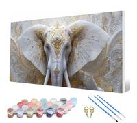 Animals Paint by Numbers for Adults, Paint by Numbers Elephant Pattern Design Painting Kits, Acrylic Painting Kit with Brushes Adult Crafts for Room Decor, Wall Art, Gifts 90x180cm -hcw2507W6HL6