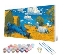 Animals Paint by Numbers for Adults, Paint by Numbers Landscape Pattern Design Painting Kits, Acrylic Painting Kit with Brushes Adult Crafts for Room Decor, Wall Art, Gifts 20 x 40 inch -hcw250729