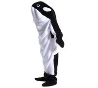 Animals Pajamas Cosplay Grey Killer Whale Sleeping Bag Costume Halloween Whale Killer Jumpsuit For Kid Black shark kids adult costumes pajama big big bag giant halloween whale soft pajama anim