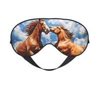 Animals Pattern Sleep Mask for Women & Men - Double-Sided Eye Mask with Adjustable Strap, Soft Silky Feel, Light-Blocking & Breathable for Travel, Nap, Shift Work, Yoga