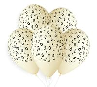Animals Print Latex Balloons 33cm / 13 in - Pack of 6 (Cheetah Spots, 33cm / 13 in)