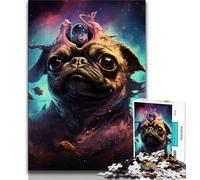 Animals Pugs 1000 Piece Jigsaw Puzzle for Adults Teens,Decompressing Intellectual Educational Toy Secret Santa Gifts (50x75cm)