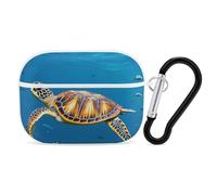 Animals Sea Turtles AirPod Pro Case, Anti Scratch Hard PC Cover with Keychain, AirPod Pro 2nd/1st Case Accessories for Women Men, White-Style