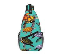 Animals Sea Turtles print Crossbody Bag for Women Men Sling Bag for Travel Hiking Crossbody Sling Backpack