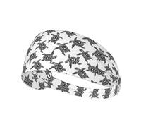Animals Sea Turtles Print Non-Slip Elastic Running Headband, Sweat Absorbing Stretchy Hair Bands For Gym Yoga, Soft Skin-Friendly Foldable Workout Headband