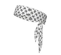 Animals Sea Turtles Print Sports Headband, Adjustable Head Tie For Running, Tennis & Workouts, Soft Fit