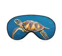 Animals Sea Turtles Sleep Mask for Women Men, Soft Eye Mask with Adjustable Strap for Sleeping, Light Blocking Travel Blindfold for Nap Comfortable Eye Cover for Home Office