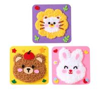 Animals Sewing Craft Set Handmade Wool Embroidery for Project (C)