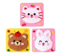 Animals Sewing Craft Set Handmade Wool Embroidery for Project (D)