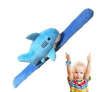 Animals Slap Bracelet Plush Toys Shark Soft Skin-Friendly Fun Cute Bands | Shark Band Stuffed Animals Slap Toy for Kids Birthday Party Favors Classroom Prizes Goodie Bag Fillers Treasure Box Toys