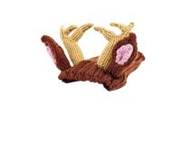 Animals Snoods Costume For Dogs Ear Protector & Neck Warmer Dog Snood For Winters Christmas New Year Pet Clothing Model Dog (B, One Size)