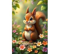 Animals Squirrels 150 Piece Jigsaw Puzzles for Adults, Colourful, Challenging & Brainteasing Adult puzzles 150 Pieces Flowers, Fun jigsaws for The Whole Family 14x10 inch