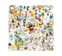 Animals Stickers 50 Pcs Cartoon PVC Decals Cute Kawaii Vinyl Decoration DIY Funny Creative Decor for Teens Party Supplies for Adults (Duck Sticker)