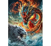 Animals Tigers Dragons Jigsaw Puzzles for Adults 500 Pieces Educational Toys Challenging Game 500 Piece Puzzles for Adults for The Whole for Women Gifts for Men