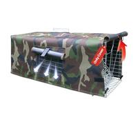 Animals Trap Cage Cover, Trap Cage Cover with Breathable Window Wild Cat Trap Cover for 1-2 Door Cage 32 x 10 x 12inch, Raccoon, Squirrel, Skunk 【Only Cover】(Camouflage)