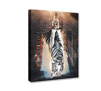 Animals Wall Art Canvas Painting Mindset Is Everything Motivational Painting Posters Entrepreneur Positive Quotes Picture for Living Room Bedroom Office Home Decor Framed Ready to Hang 12''W x 16''H