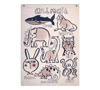 Animals Wall Hanging Multicoloured 70x100