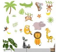Animals Wall Stickers - Glow In The Dark Cartoon Wallpaper | Waterproof Removable Adhesive Cartoon Decal For Kids Room Playroom