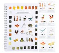 Animals Watercolor Workbook,12 Beginner Friendly Sketched Illustrations, Lay Flat Spiral Pages for Beginners Water Color Books Painting Supplies 23 * 16cm(Without Paint)
