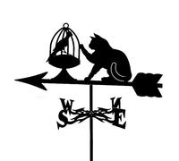 Animals Weather Vane Sailing Boat Rabbit Red Wine Glass Farmer and Horse Cat and Bird Silhouette Weathervane Wind Direction Indicator Professionnel Measuring Tool Gifts