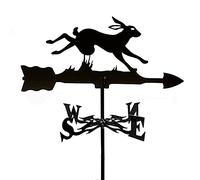 Animals Weather Vane Sailing Boat Rabbit Red Wine Glass Farmer and Horse Cat and Bird Silhouette Weathervane Wind Direction Indicator Professionnel Measuring Tool Gifts (Color : Ra