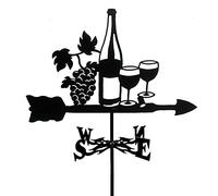 Animals Weather Vane Sailing Boat Rabbit Red Wine Glass Farmer and Horse Cat and Bird Silhouette Weathervane Wind Direction Indicator Professionnel Measuring Tool s