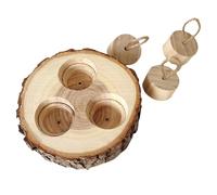 Animals Wooden Foraging Toy - Wooden Rabbit Hamster Plaything Foraging Toy,Reusable Interactive Hide Treats Puzzle Snuffle Game for Bunnies, Gerbils, Chinchillas