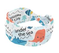 Animals Words Women's Headband, Wide Hairband, Elastic Non-Slip Headband, Twist Knotted Sport Workout Head Wrap, Hair Accessories